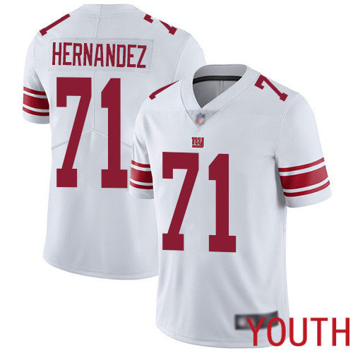 Youth New York Giants 71 Will Hernandez White Vapor Untouchable Limited Player Football NFL Jersey